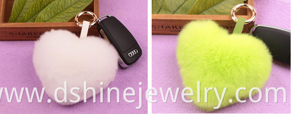 Fur Bag Genuine Rex Rabbit Fur Ball Key Chain